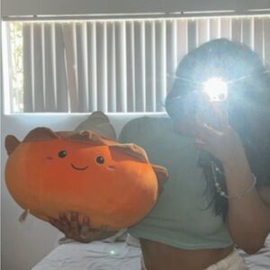 Cute Orange Cutie Pie Plush Pillow